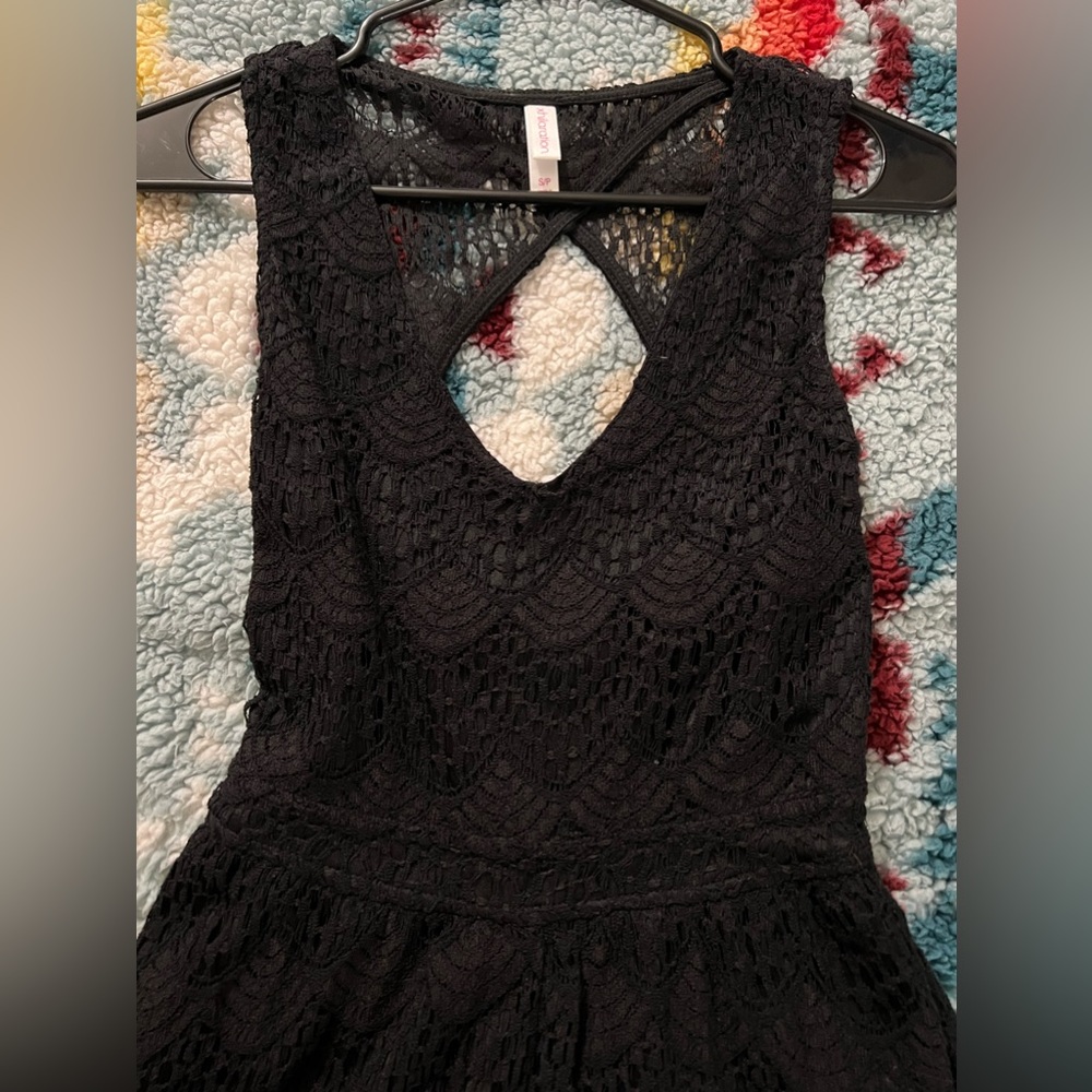 Black lacey dress.